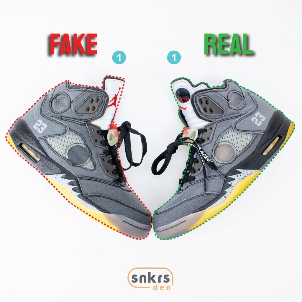 off white jordan 5 fake