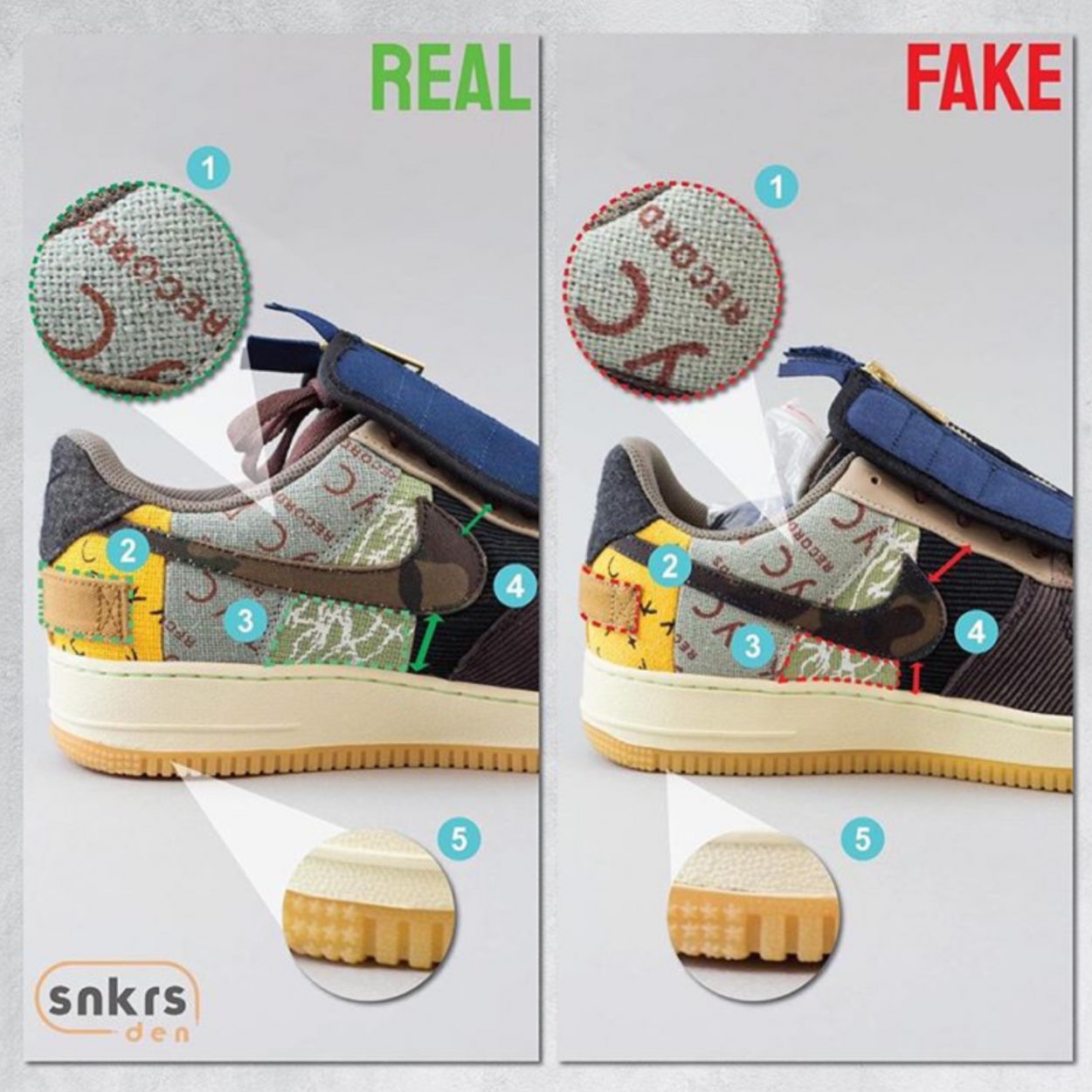 travis scott air force 1 cactus jack real vs fake