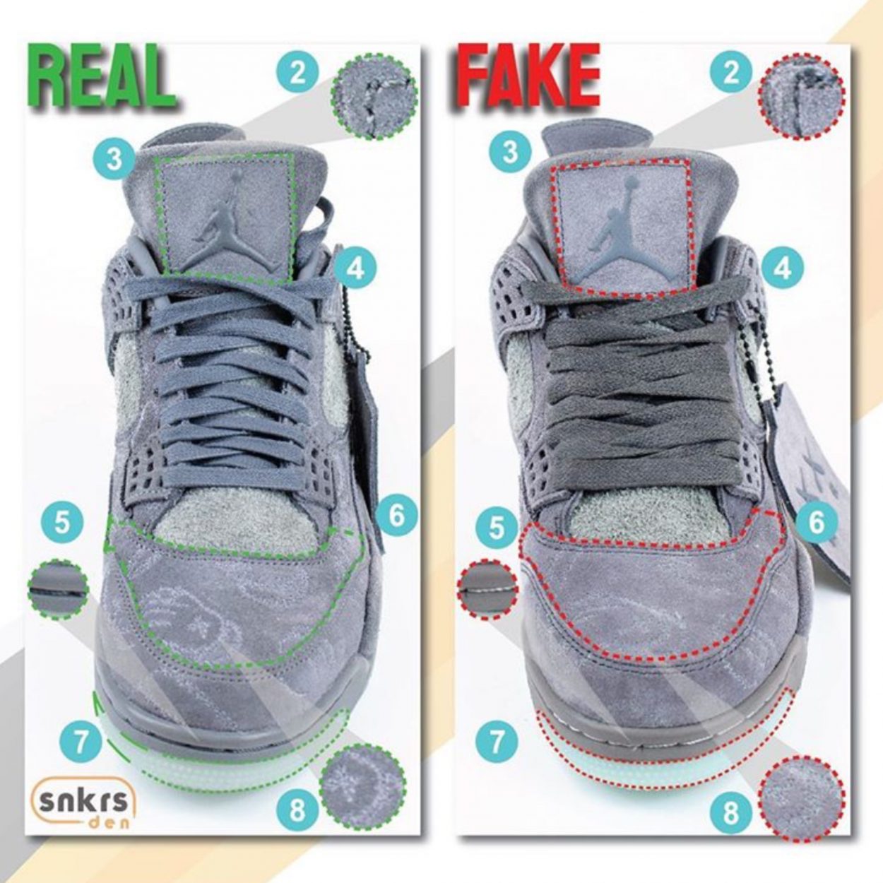 jordan kaws real vs fake