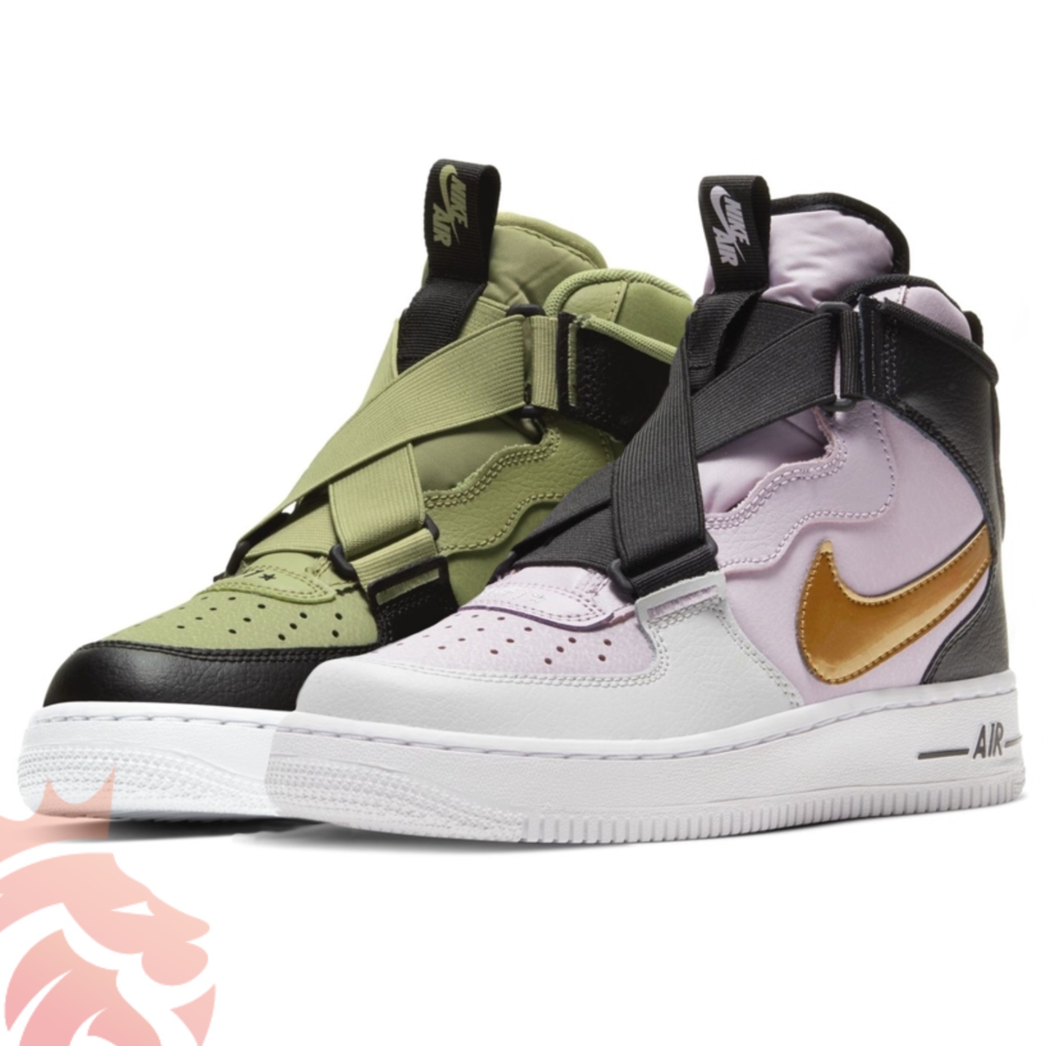 Nike Air Force 1 Highness "Dust Olive" & "Iced Lilac" For Older Kids