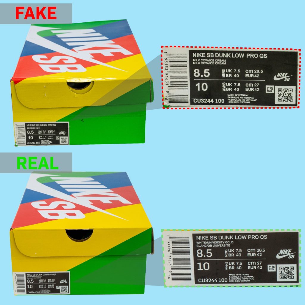 sb dunk ben and jerry real vs fake