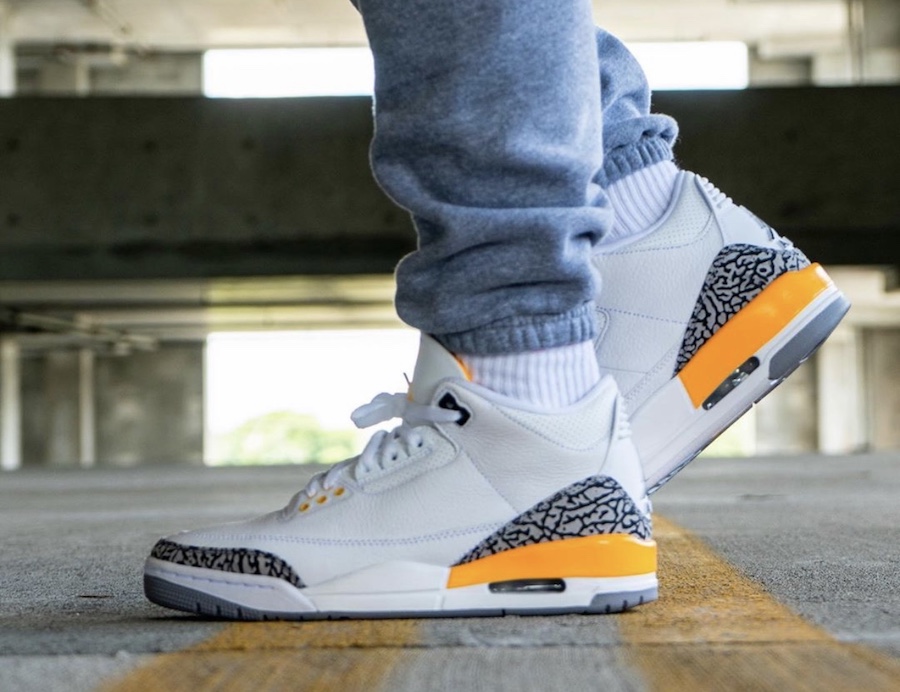 Yankeekicks On Foot Jordan 3 Retro Laser Orange Cop Now