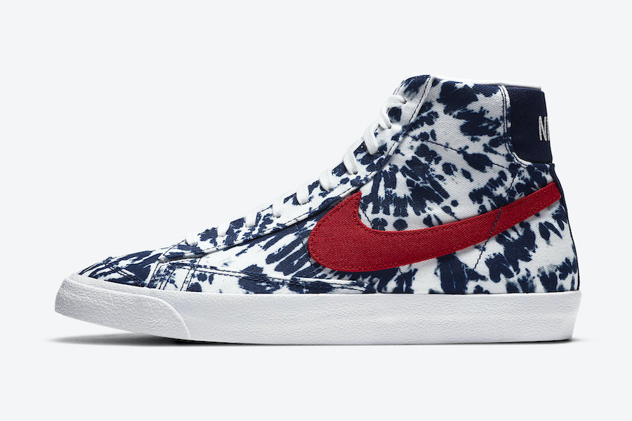 nike blazer blue tie dye