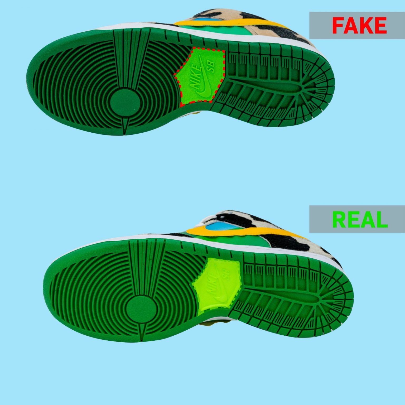 chunky dunky fake vs real