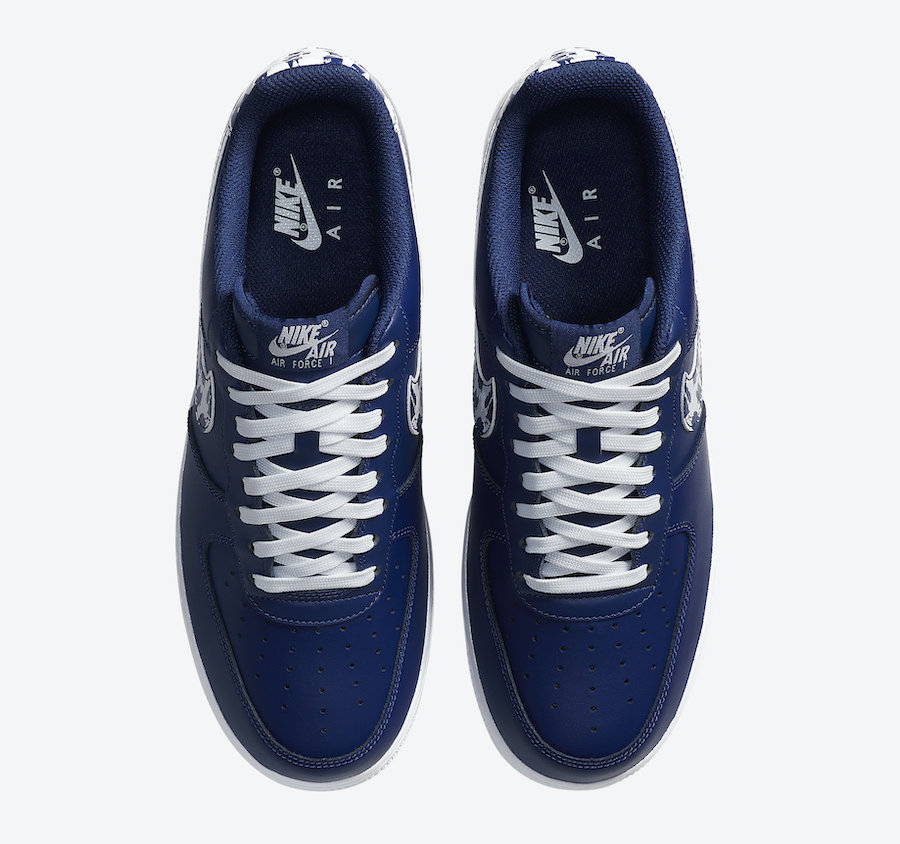 air force 1 navy blue swoosh