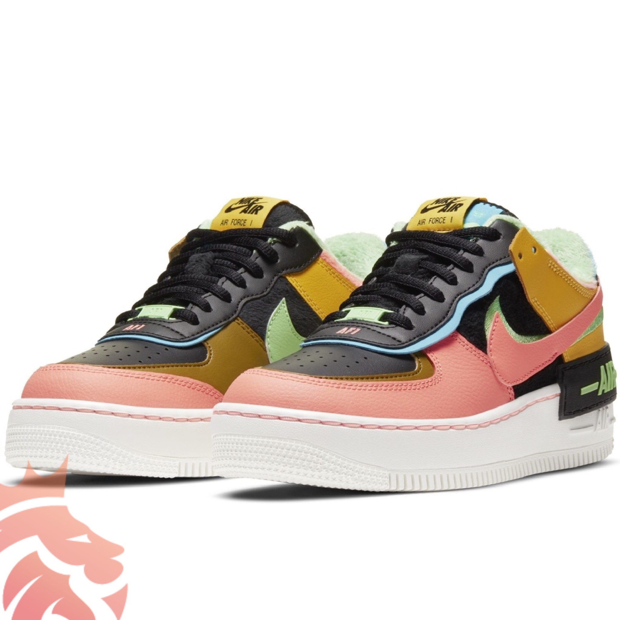 Nike Air Force 1 SE Shadow CT1985-700 Solar Flare/Atomic Pink/Baltic Blue