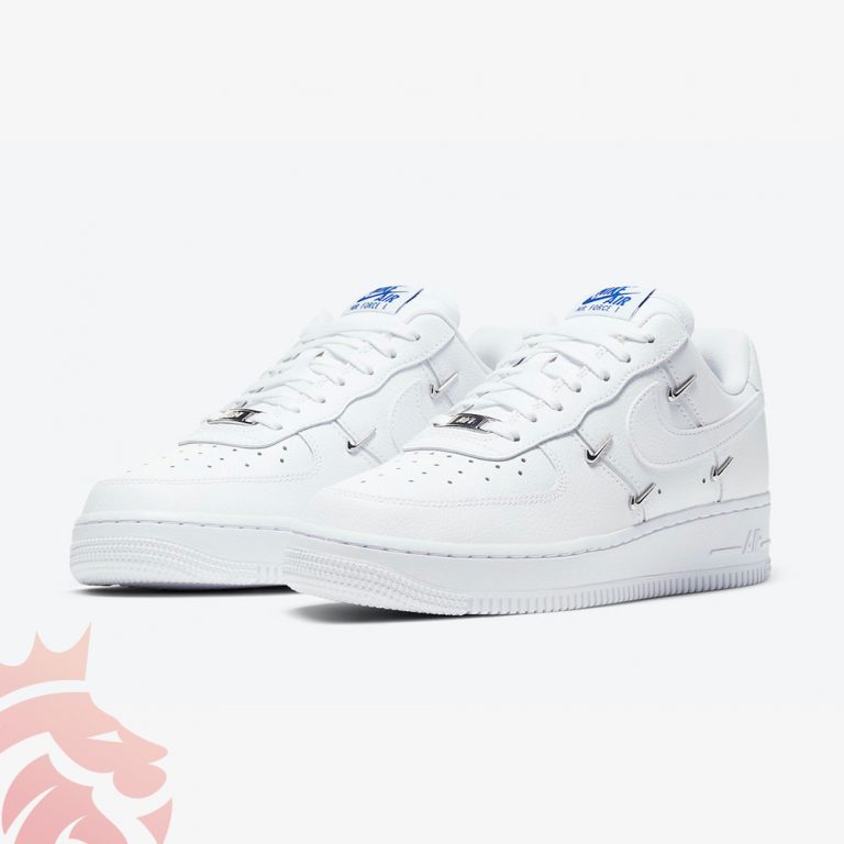 nike air force 1 mini swoosh light silver