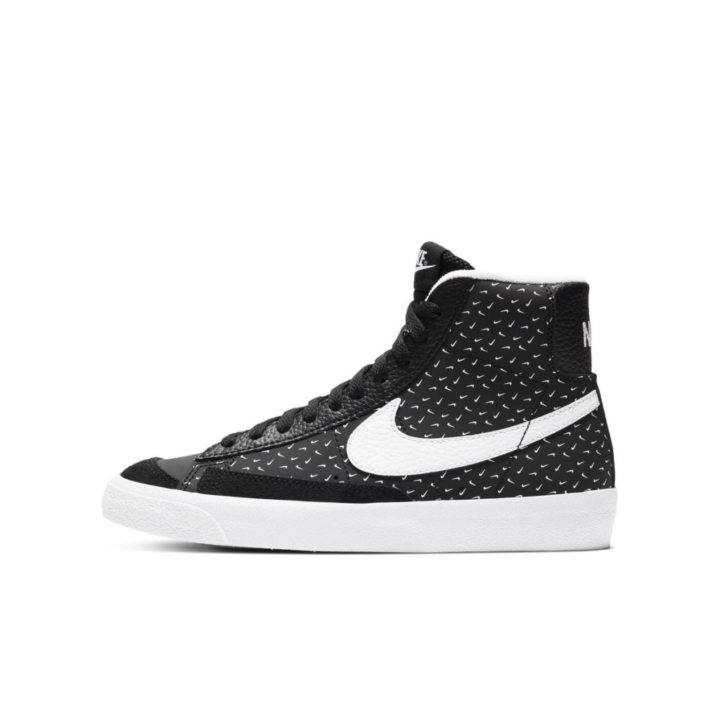 nike blazer mid black swoosh