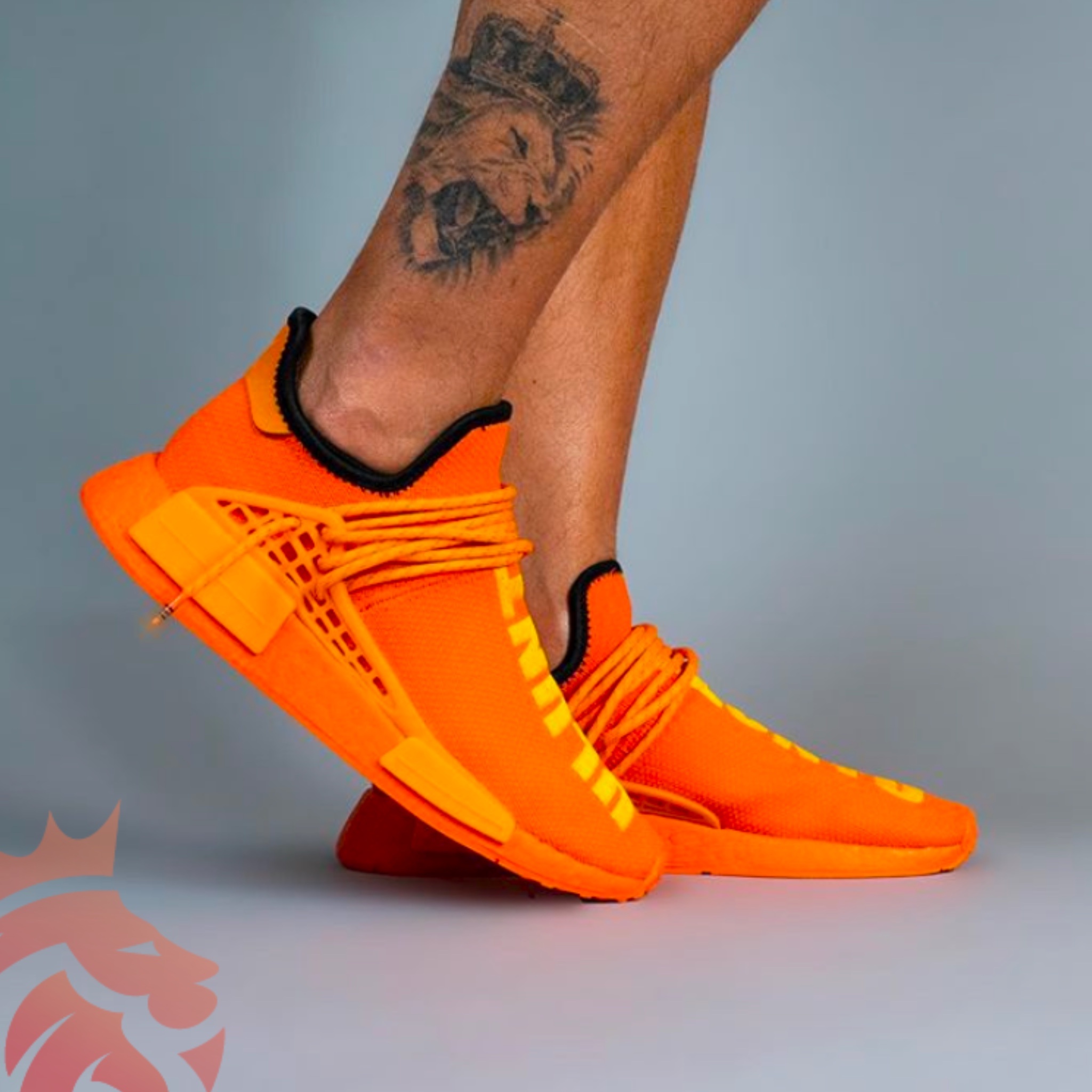 Yankeekicks On Feet Pharrell x adidas NMD Hu Orange GY0095