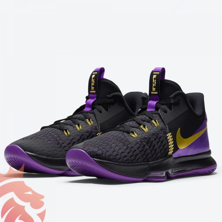 Nike LeBron Witness 5 “Lakers” CQ9381-001 Black/Metallic Gold-Fierce Purple