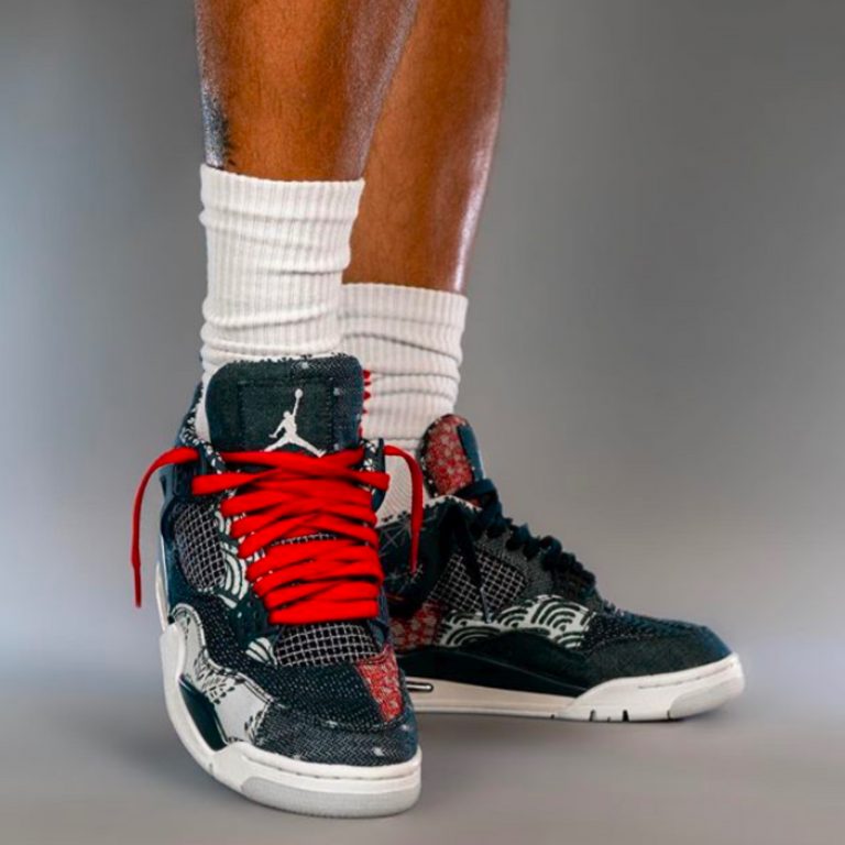 aj4 sashiko on feet