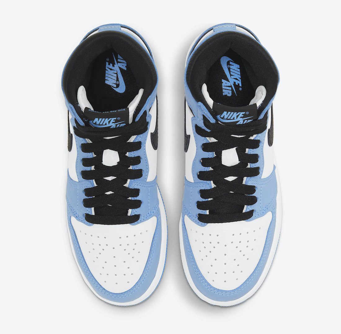 Sneak Peek Air Jordan 1 High Og University Blue Yankeekicks