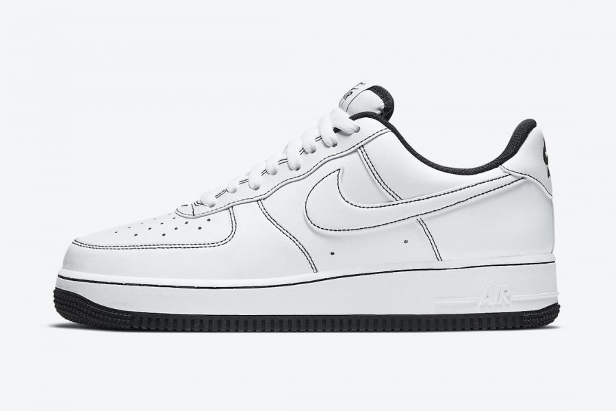 Nike Air Force 1 07 Stitch White & Black | END. (US)