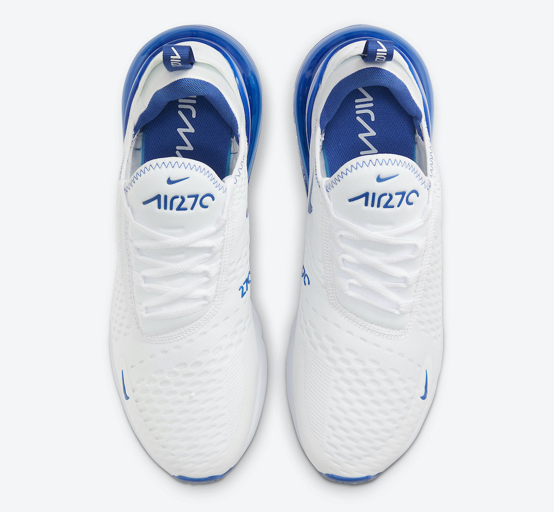 nike 270 white and blue