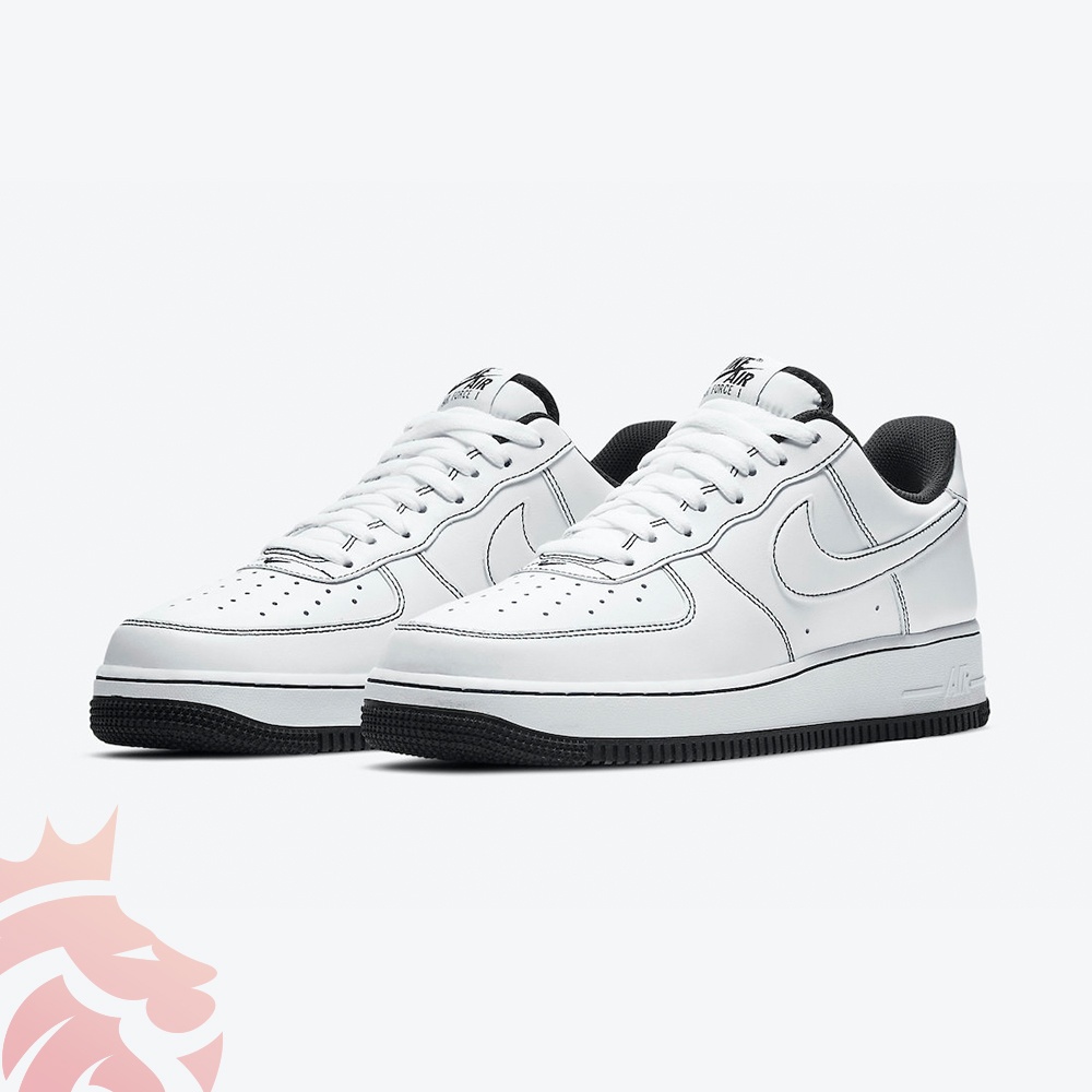 air force 1 white with black outline