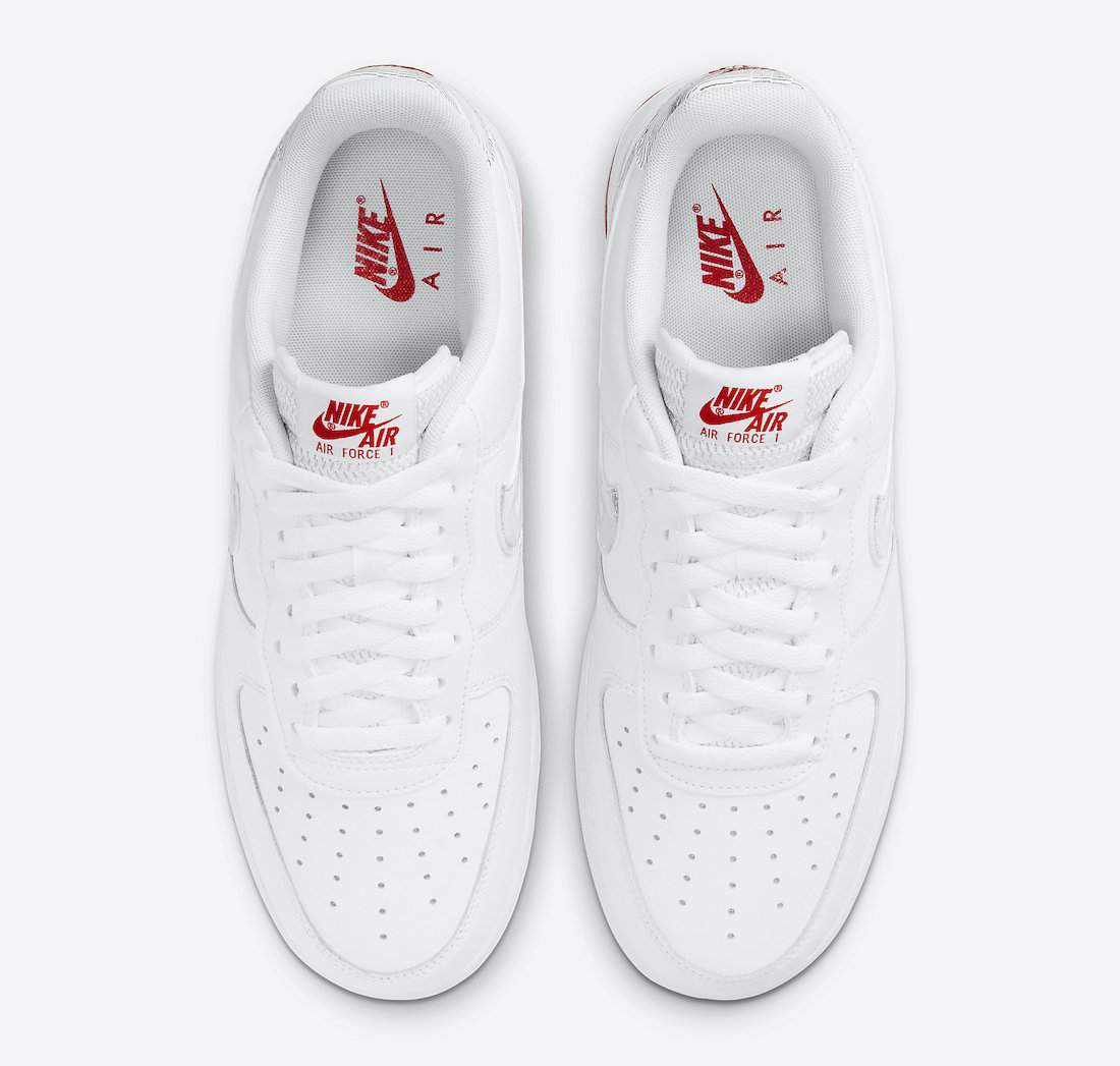 nike air force 1 low topography white red