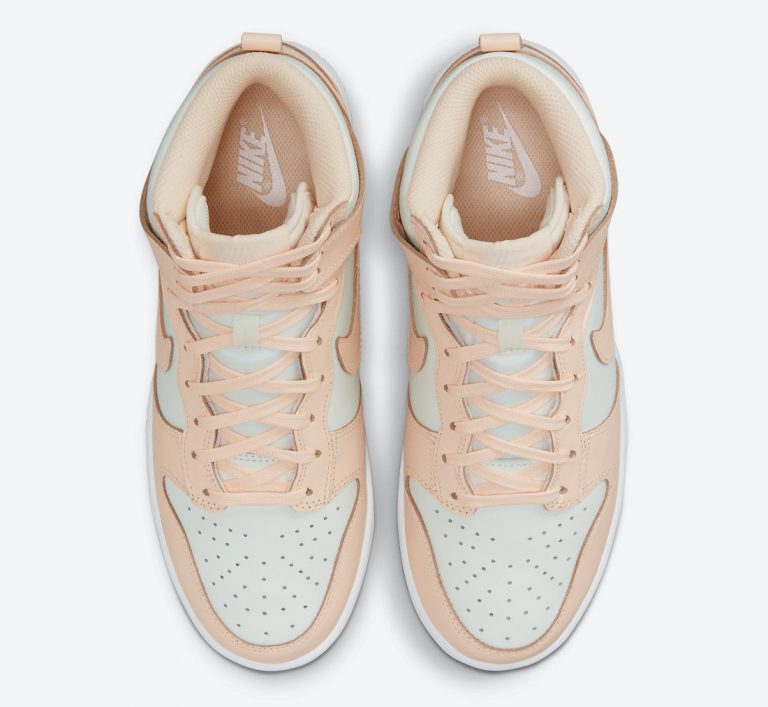 dunk high crimson tint on feet